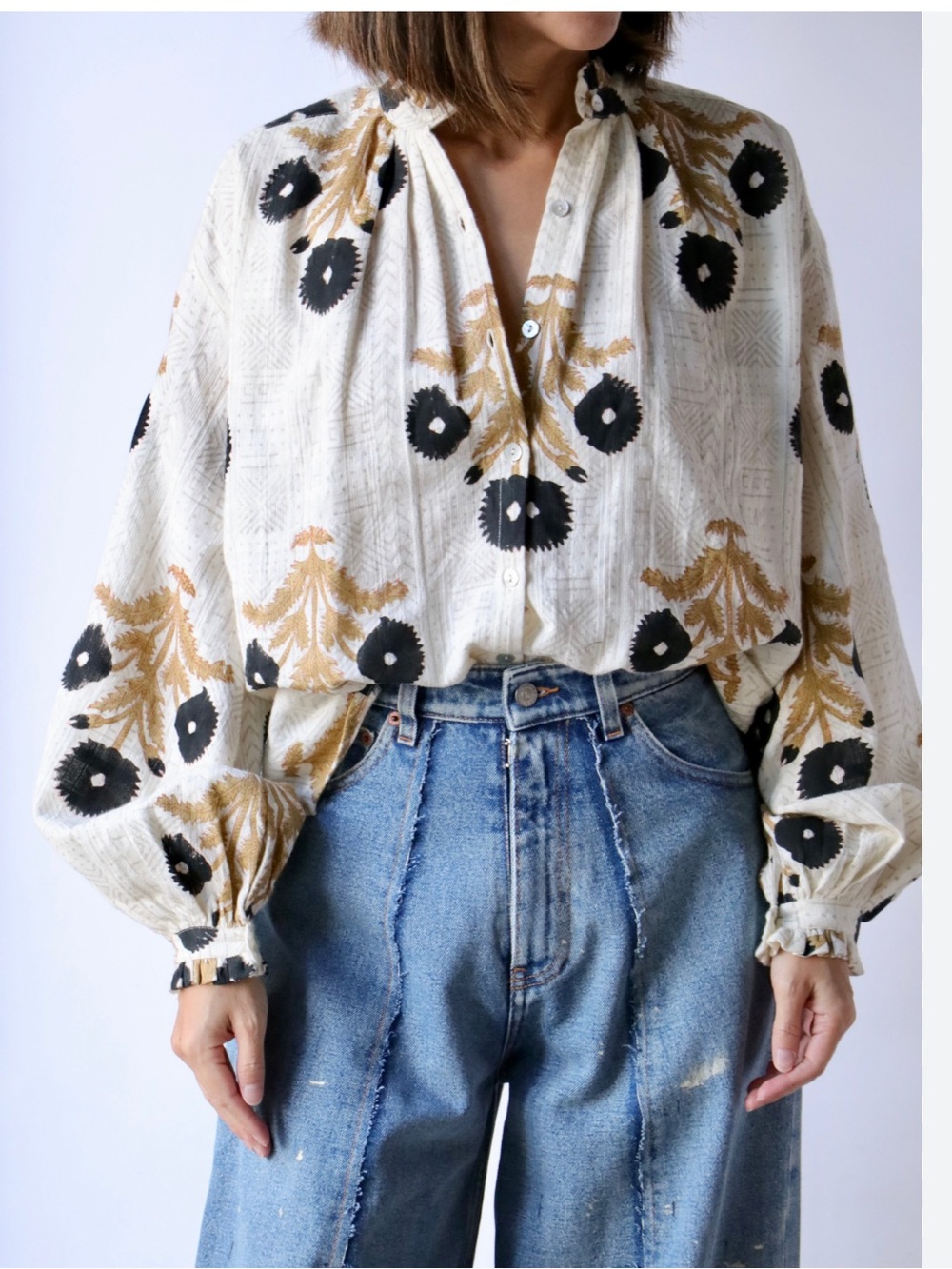 Alix Of Bohemia Poet Blouse Triple Bloom